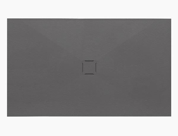 MTI - 6030 Mineral Composite Multi-Threshold Center Drain Shower Base In Pizarra Texture
