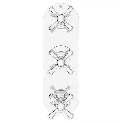 DXV - Oak Hill Three-Handle Thermostatic Valve Trim With Cross Handles