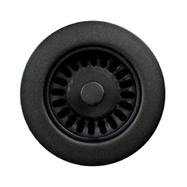 Hamat - 3-1/2 Inch  Speckled Granite Black Disposal Flange/Strainer