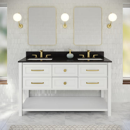 Jeffrey Alexander - Kipling 60 Inch W  Double Basin Bathroom Vanity Set
