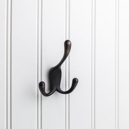 Elements - 4 Inch Triple zinc concealed mount coat hook.