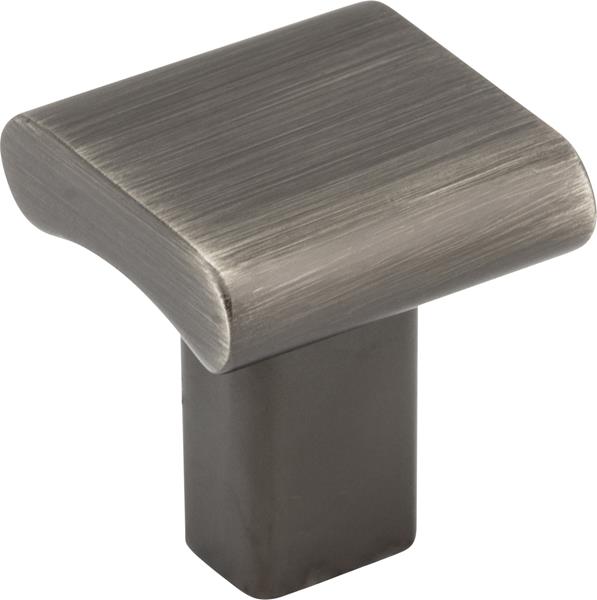 Elements - 1 Inch Overall Length Square Park Cabinet Knob