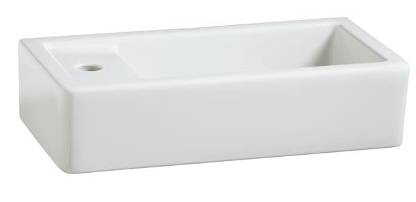 DXV - Cossu Rectangle Wall-Hung Sink- Left Hand Drain