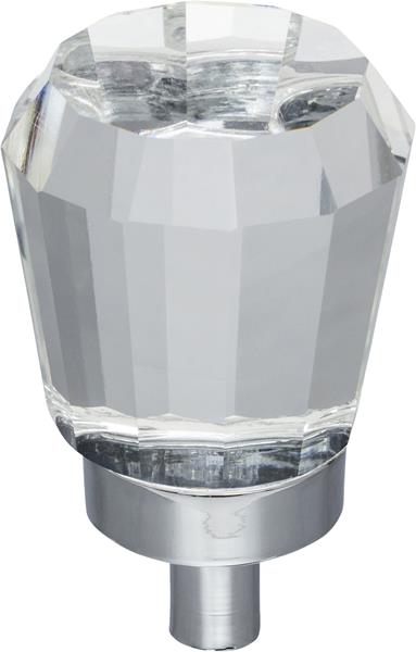 Jeffrey Alexander - 1 Inch Overall Length Faceted Glass Harlow Cabinet Knob
