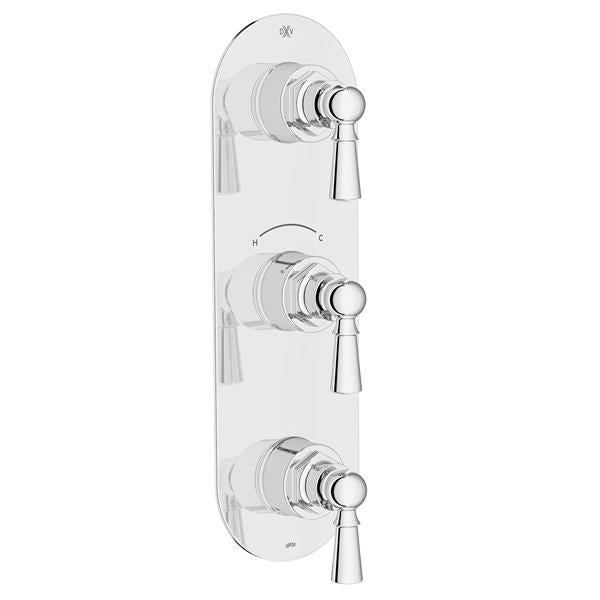 DXV - Oak Hill Three-Handle Thermostatic Valve Trim With Lever Handles