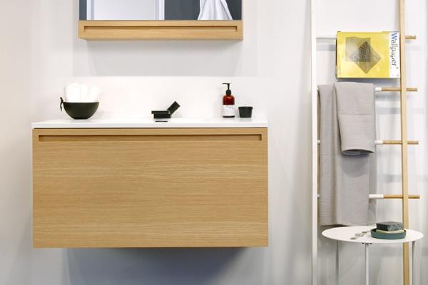 Wetstyle - Element Rafine - Vanity Wall-Mount 39 X 22 - 2 Drawers, Horse Shoe Drawers