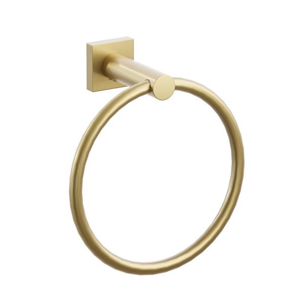 Emtek - Modern Tubular Brass Towel Ring 6-3/4 Inch