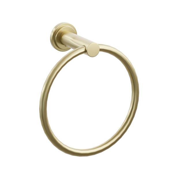 Emtek - Modern Tubular Brass Towel Ring 6-3/4 Inch