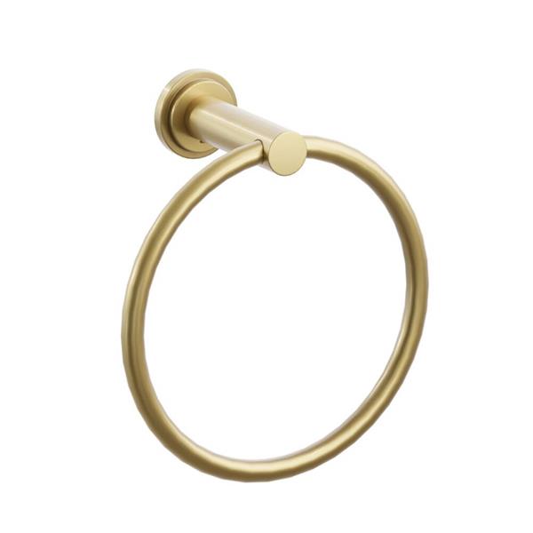 Emtek - Modern Tubular Brass Towel Ring 6-3/4 Inch