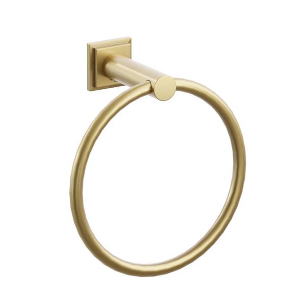 Emtek - Modern Tubular Brass Towel Ring 6-3/4 Inch