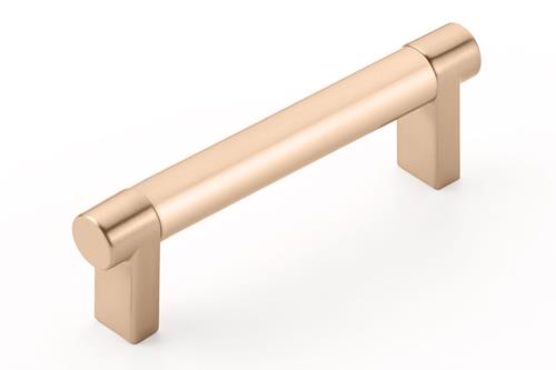 Emtek - Select Cabinet Pull 3-1/2 In C-C, Rectangular Stem, Smooth Bar