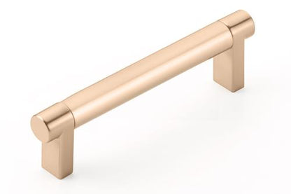 Emtek - Select Cabinet Pull 4 In C-C, Rectangular Stem, Smooth Bar