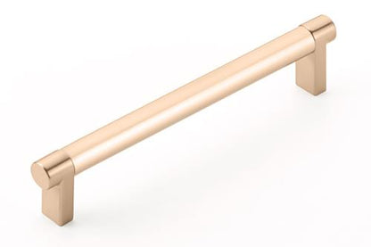 Emtek - Select Cabinet Pull 6 In C-C, Rectangular Stem, Smooth Bar