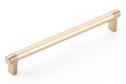 Emtek - Select Cabinet Pull 8 In C-C, Rectangular Stem, Smooth Bar