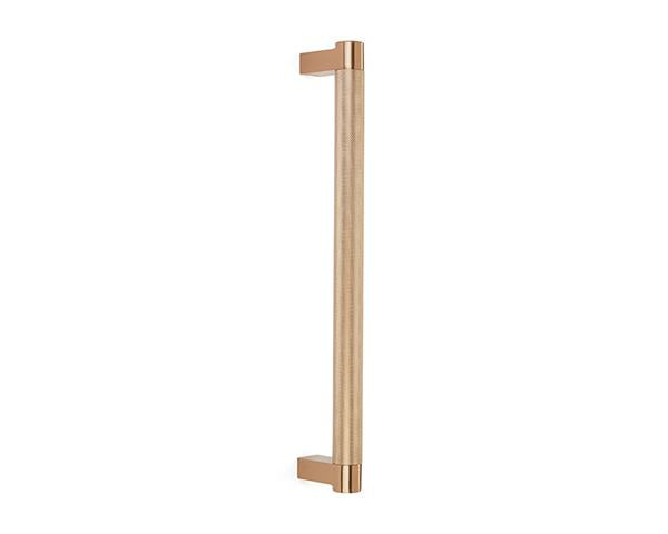 Emtek - Concealed Surface, Select Appliance Pull 18 Inch C-C, Rectangular Stem, Knurled Bar