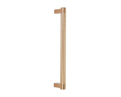Emtek - Concealed Surface, Select Appliance Pull 18 Inch C-C, Rectangular Stem, Knurled Bar
