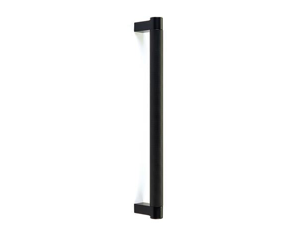 Emtek - Concealed Surface, Select Appliance Pull 18 Inch C-C, Rectangular Stem, Knurled Bar