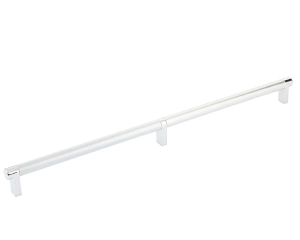 Emtek - Back to Back, Select Appliance Pull 24 Inch C-C, Rectangular Stem, Knurled Bar