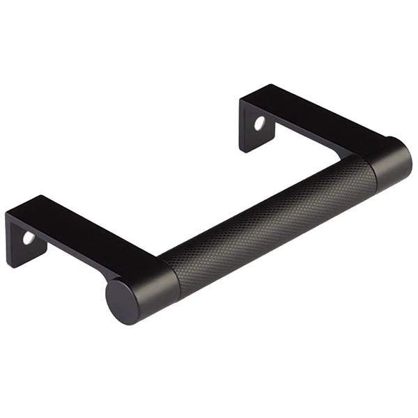 Emtek - Select Cabinet Edge Pull 3-3/4 Inch c-c, Round Edge Stem, Knurled Bar