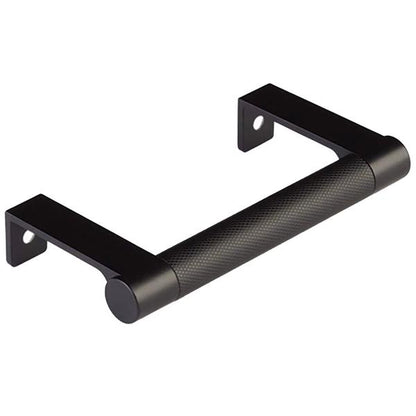 Emtek - Select Cabinet Edge Pull 3-3/4 Inch c-c, Round Edge Stem, Knurled Bar