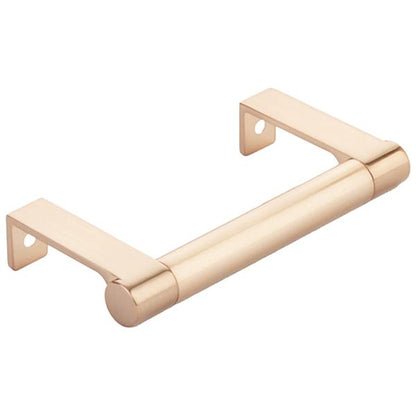Emtek - Select Cabinet Edge Pull 3-3/4 Inch c-c, Round Edge Stem, Smooth Bar