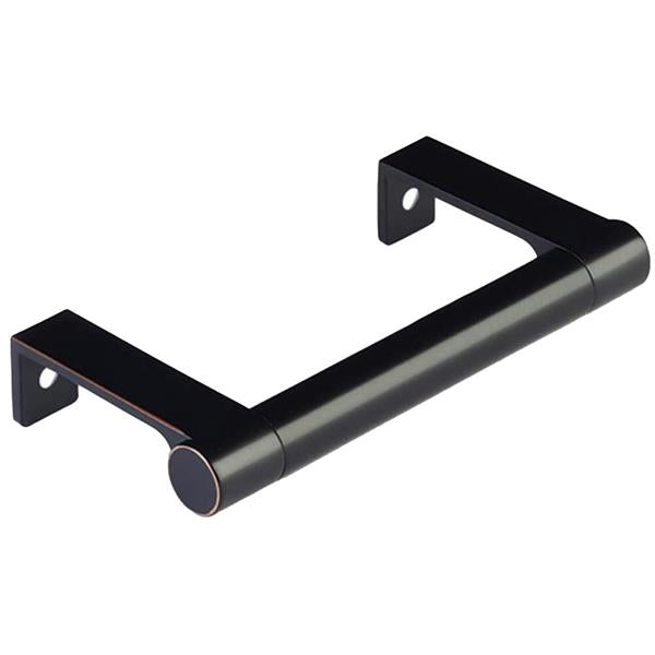 Emtek - Select Cabinet Edge Pull 3-3/4 Inch c-c, Round Edge Stem, Smooth Bar