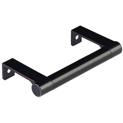Emtek - Select Cabinet Edge Pull 3-3/4 Inch c-c, Round Edge Stem, Smooth Bar