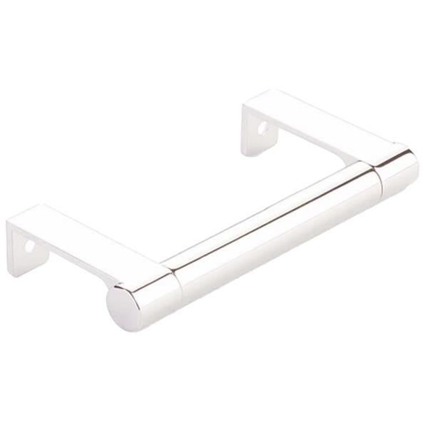 Emtek - Select Cabinet Edge Pull 3-3/4 Inch c-c, Round Edge Stem, Smooth Bar