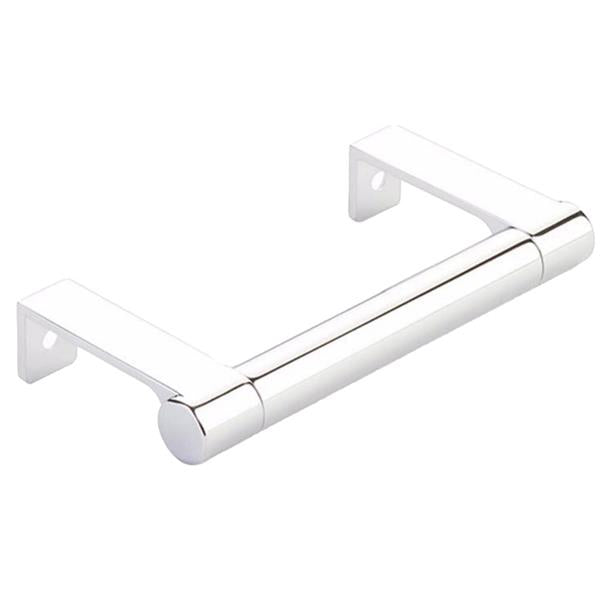 Emtek - Select Cabinet Edge Pull 3-3/4 Inch c-c, Round Edge Stem, Smooth Bar