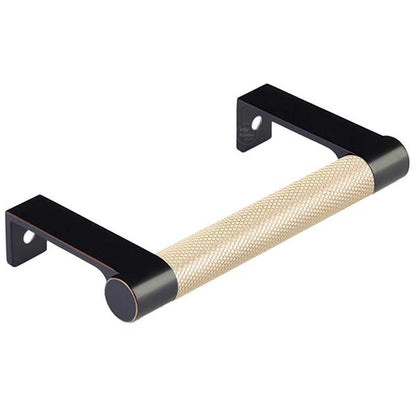 Emtek - Select Cabinet Edge Pull 3-3/4 Inch c-c, Round Edge Stem, Knurled Bar