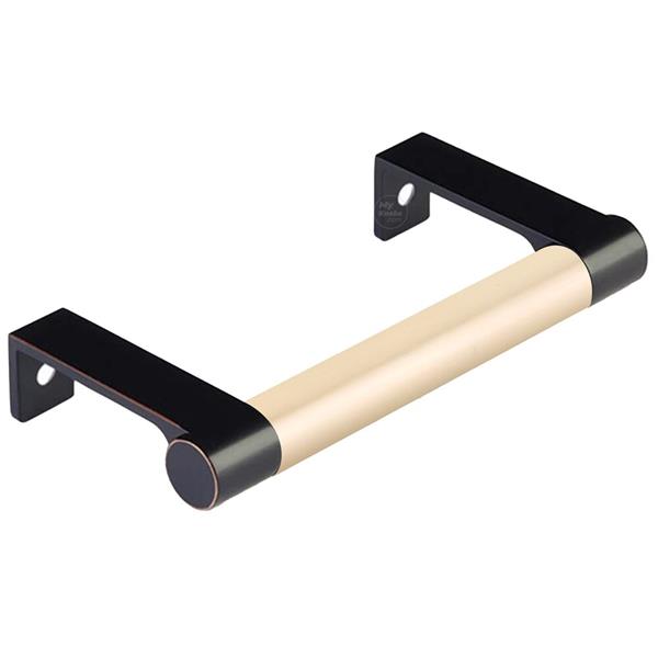 Emtek - Select Cabinet Edge Pull 3-3/4 Inch c-c, Round Edge Stem, Smooth Bar