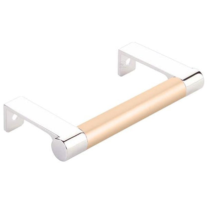 Emtek - Select Cabinet Edge Pull 3-3/4 Inch c-c, Round Edge Stem, Smooth Bar