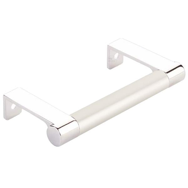 Emtek - Select Cabinet Edge Pull 3-3/4 Inch c-c, Round Edge Stem, Smooth Bar
