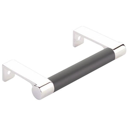 Emtek - Select Cabinet Edge Pull 3-3/4 Inch c-c, Round Edge Stem, Smooth Bar