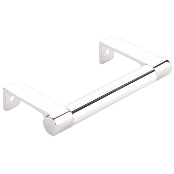 Emtek - Select Cabinet Edge Pull 3-3/4 Inch c-c, Round Edge Stem, Smooth Bar