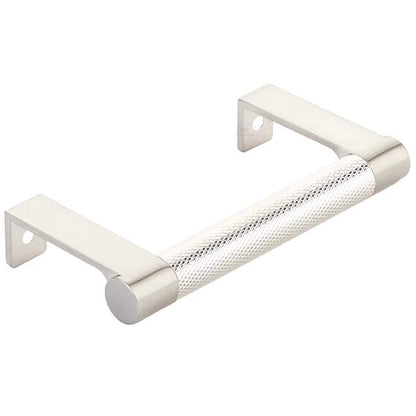 Emtek - Select Cabinet Edge Pull 3-3/4 Inch c-c, Round Edge Stem, Knurled Bar