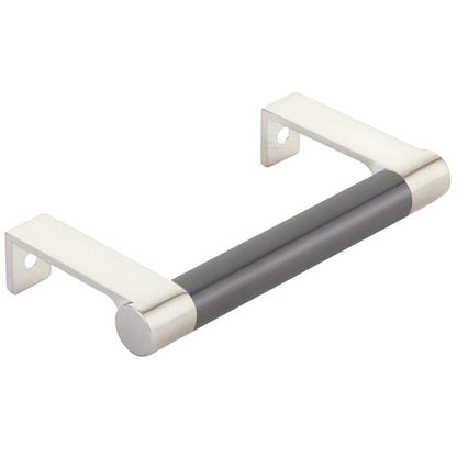 Emtek - Select Cabinet Edge Pull 3-3/4 Inch c-c, Round Edge Stem, Smooth Bar