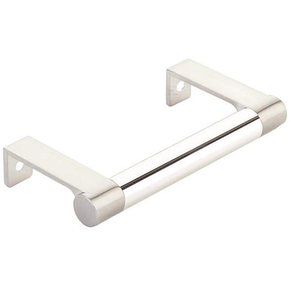 Emtek - Select Cabinet Edge Pull 3-3/4 Inch c-c, Round Edge Stem, Smooth Bar