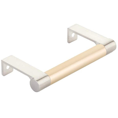 Emtek - Select Cabinet Edge Pull 3-3/4 Inch c-c, Round Edge Stem, Smooth Bar