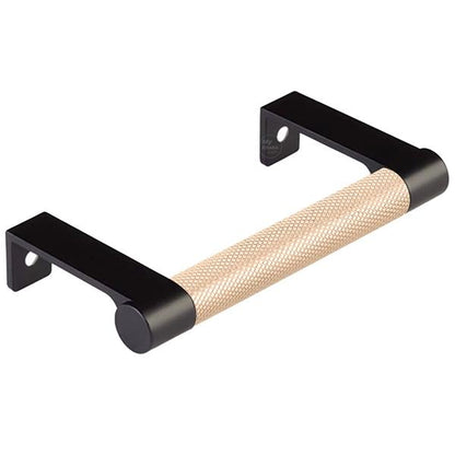 Emtek - Select Cabinet Edge Pull 3-3/4 Inch c-c, Round Edge Stem, Knurled Bar