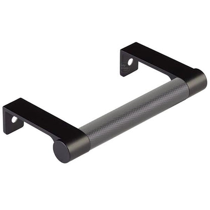 Emtek - Select Cabinet Edge Pull 3-3/4 Inch c-c, Round Edge Stem, Knurled Bar