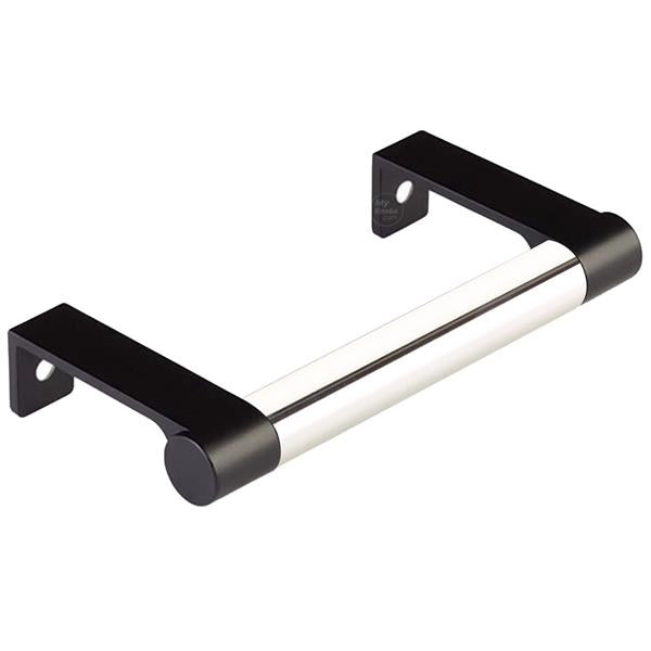 Emtek - Select Cabinet Edge Pull 3-3/4 Inch c-c, Round Edge Stem, Smooth Bar