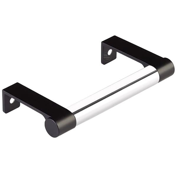 Emtek - Select Cabinet Edge Pull 3-3/4 Inch c-c, Round Edge Stem, Smooth Bar