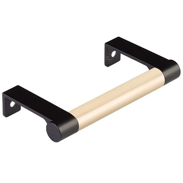 Emtek - Select Cabinet Edge Pull 3-3/4 Inch c-c, Round Edge Stem, Smooth Bar