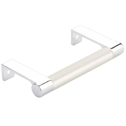 Emtek - Select Cabinet Edge Pull 3-3/4 Inch c-c, Round Edge Stem, Smooth Bar