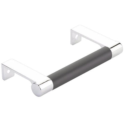 Emtek - Select Cabinet Edge Pull 3-3/4 Inch c-c, Round Edge Stem, Smooth Bar