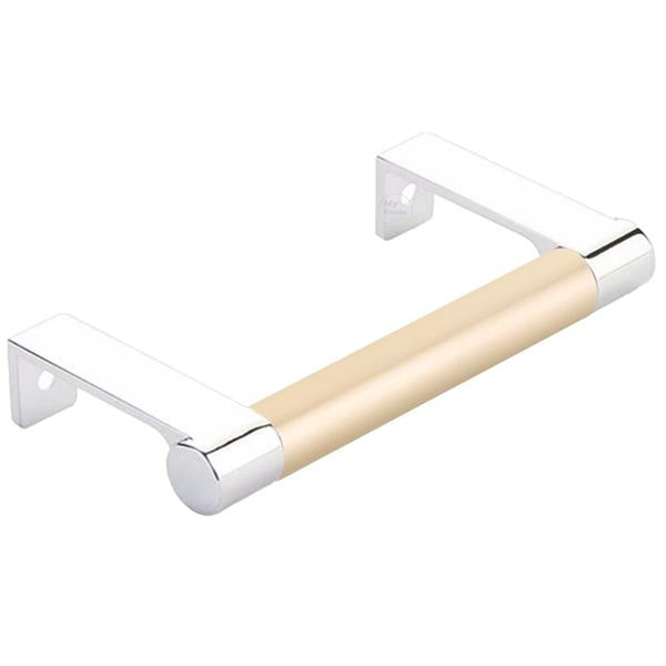 Emtek - Select Cabinet Edge Pull 3-3/4 Inch c-c, Round Edge Stem, Smooth Bar