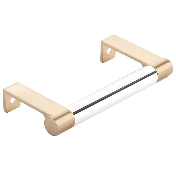 Emtek - Select Cabinet Edge Pull 3-3/4 Inch c-c, Round Edge Stem, Smooth Bar