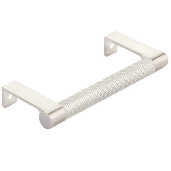 Emtek - Select Cabinet Edge Pull 4-1/4 Inch c-c, Round Edge Stem, Knurled Bar