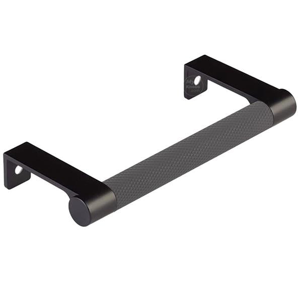 Emtek - Select Cabinet Edge Pull 4-1/4 Inch c-c, Round Edge Stem, Knurled Bar